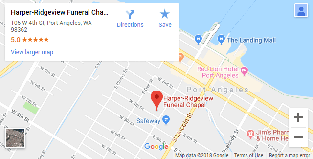 Pet Cremation Port Angeles WA Map